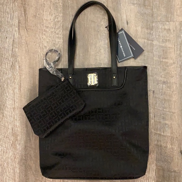 Tommy Hilfiger Handbags - Tommy Hilfiger two in one black tote and purse handbag/Laptop bag, pocketbook